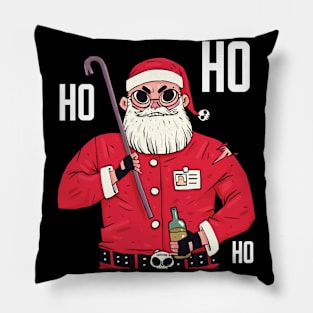 Funny HoHoHo Santa claus christmas holiday Pillow