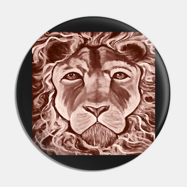 Lion Unique Illustration African Lion’s Graphic Art Big Cats Gifts Pin by tamdevo1