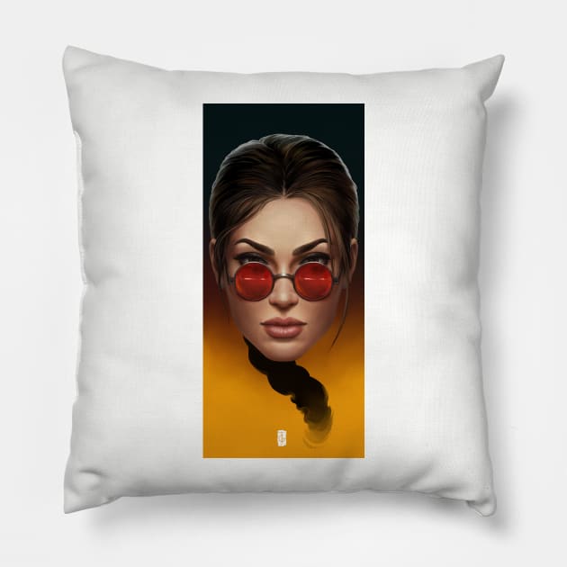 Old School Lara Croft Pillow by THEGAMEWORLD