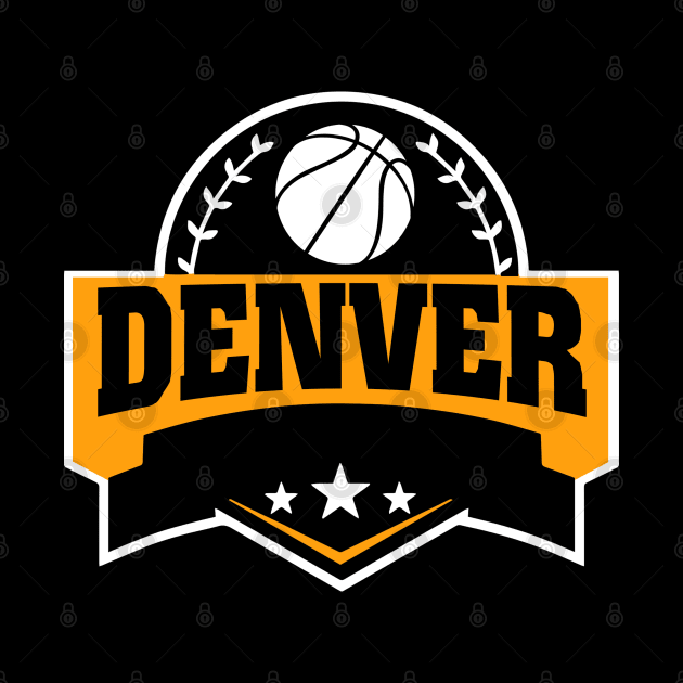 Personalized Basketball Denver Proud Name Vintage Beautiful by Irwin Bradtke