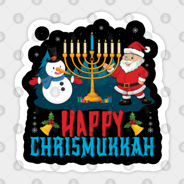 Menorah Christmukkah Christmas Hanukkah 2021 - Hanukkah - Sticker