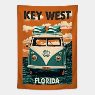 Vintage Travel Poster - Key West Florida Tapestry