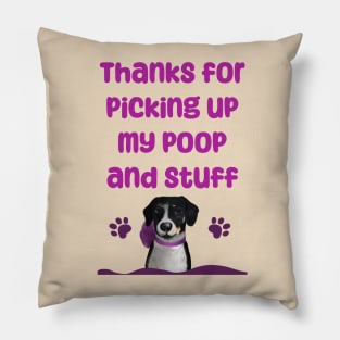 Thank you from girl dog Pillow