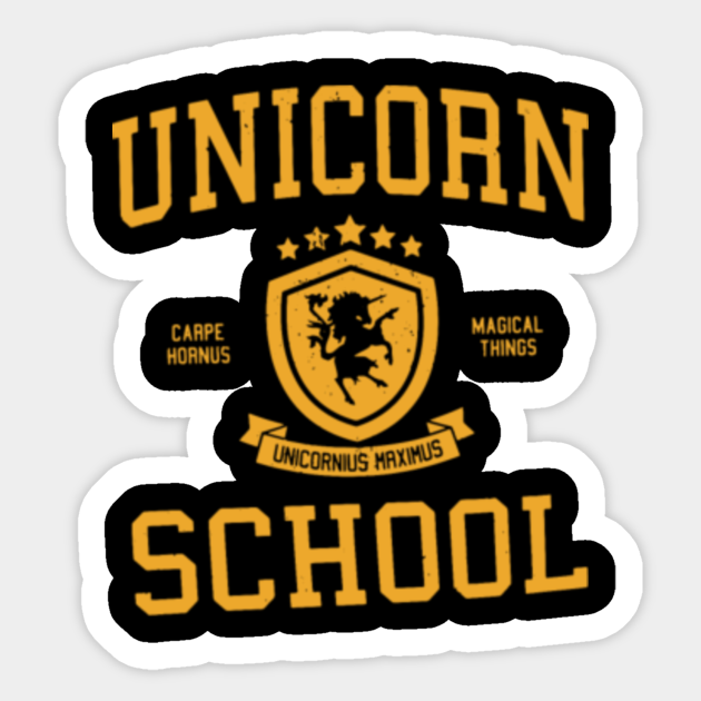 Unicorn School Funny - Unicorn School Funny - Sticker