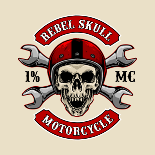 Rebel Skull, Skull And Crossbones T-Shirt