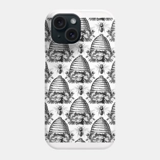 Bee Neck Gator Black and White Bee Hives Beekeper Phone Case