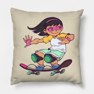 Skater Girl 80s Pillow