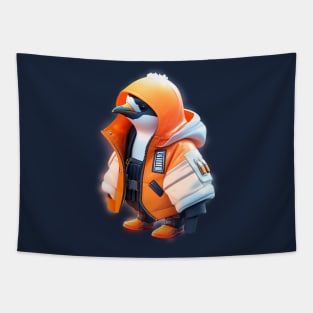 Fashionable Futuristic Penguin Japan Street Wear Tapestry