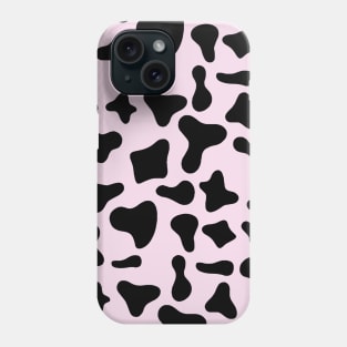 Pink Black Dairy Cow Print Pattern Phone Case