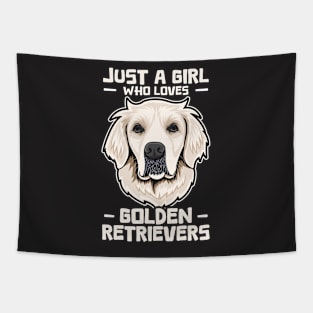 Just A Girl Who Loves Golden Retrievers Tapestry