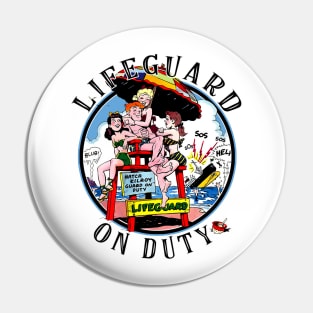 Lifeguard on duty vintage comic tee Pin