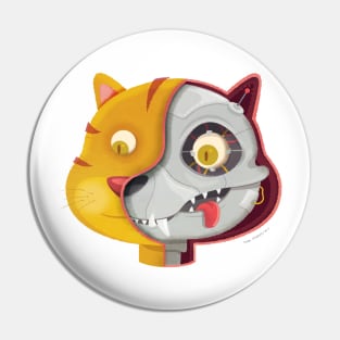 Cyborg Cat Pin