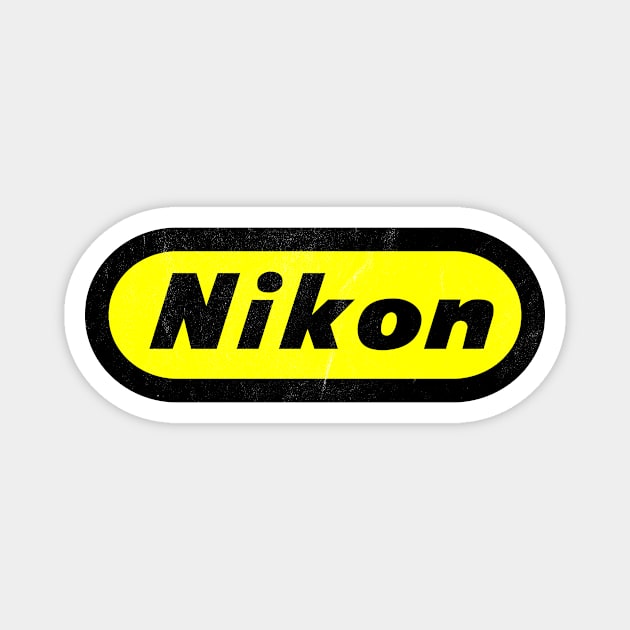 Nikon Retro 1960s Logo Magnet by Neil Cooper Photography