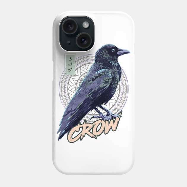 Crow - White Phone Case by Thor Reyes