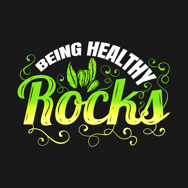 Vegetarian Pun - Being Healthy Rocks - Go Vegan by SinBle