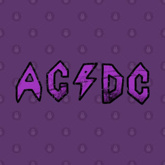 Butt-Head AC/DC Distressed - Purple by Botak Solid Art