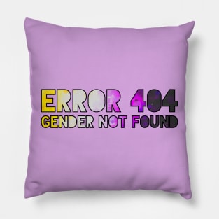 Error 404 - Gender Not Found Pillow