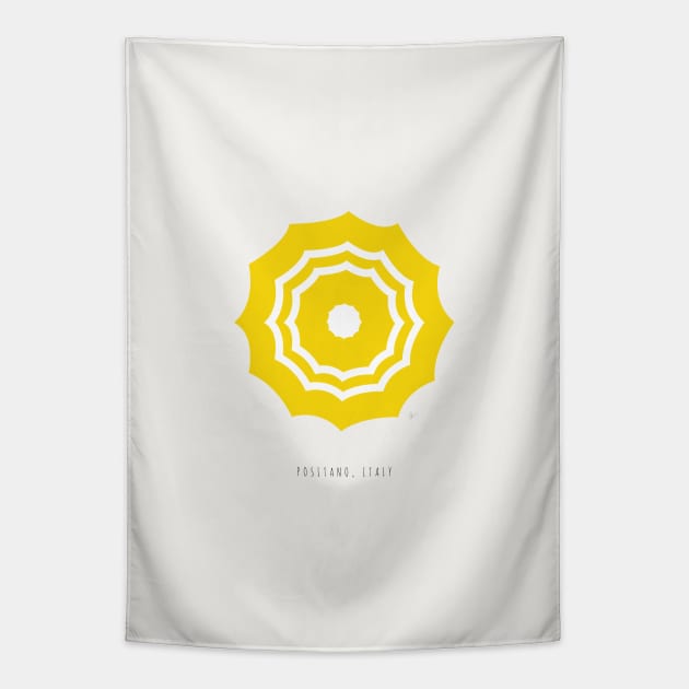 Positano, Italy Umbrella Tapestry by lymancreativeco