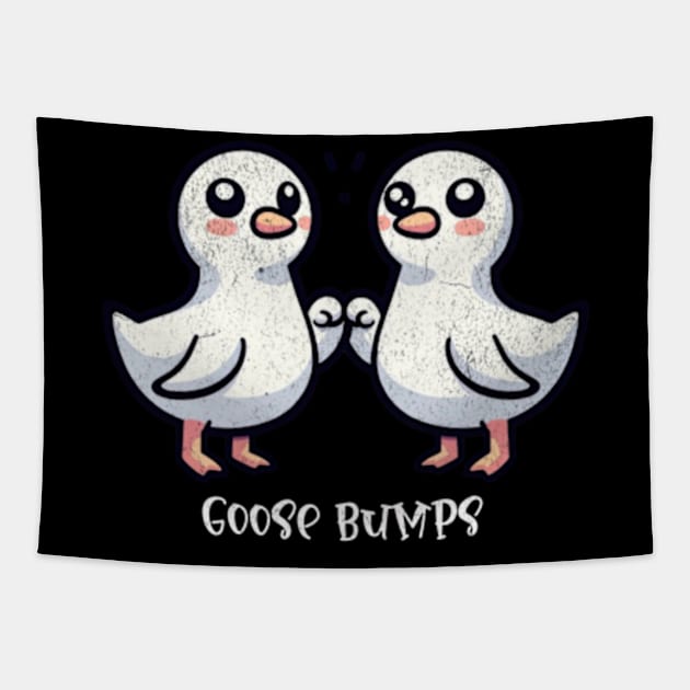 Goose Bumps Funny Geese Meme Gen Z Cartoon Animal Tapestry by Lavender Celeste