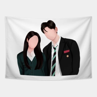 All of us are dead, Choi Nam Ra and Lee Soo Hyuk Drawing Tapestry