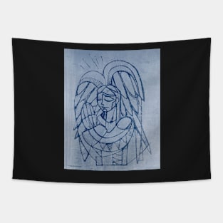 Guardian angel illustration Tapestry