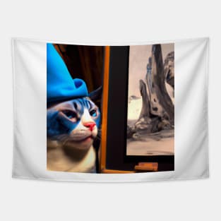 Smurf Cat's Art Studio Tapestry