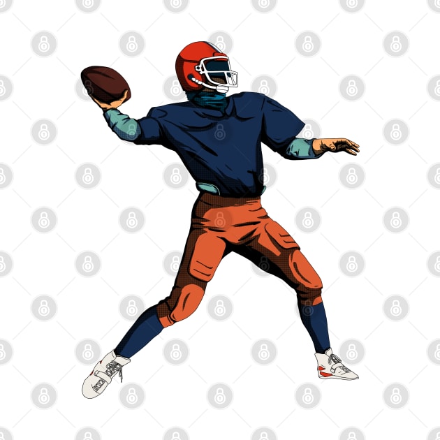 American Football Player | Gridiron Retro Style by VISUALUV