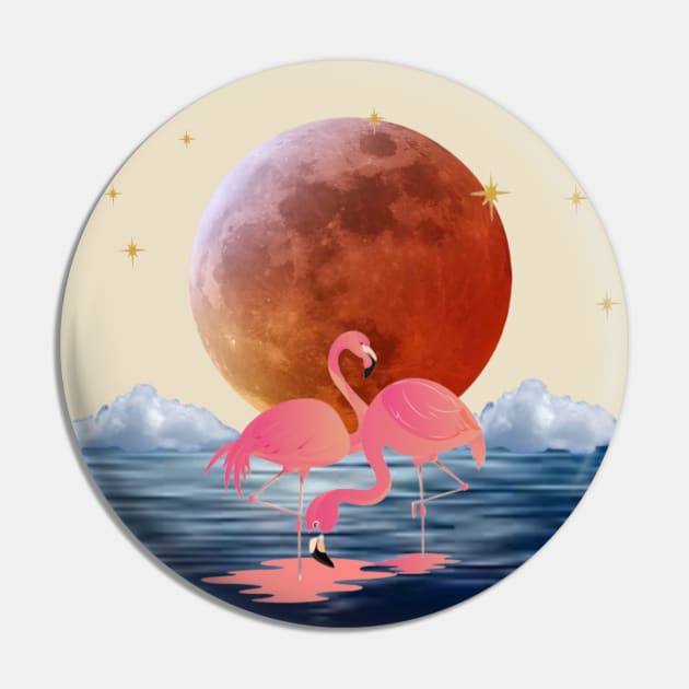 Flamingo Lovers Pin by Primigenia