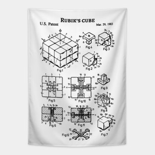 Rubiks cube patent vintage rubix cube Tapestry