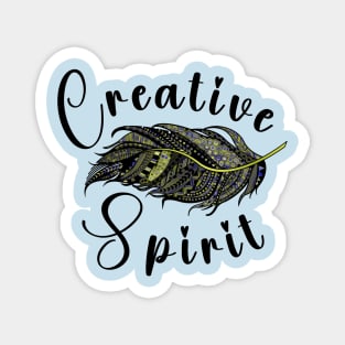 Creative Spirit Feather Design Magnet