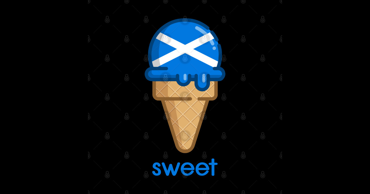 SCOTTISH ICE CREAM Scotland Scottish Flag Scottish Girl Sticker scottish-ice-cream-scotland-scottish-flag-scottish-girl-sticker