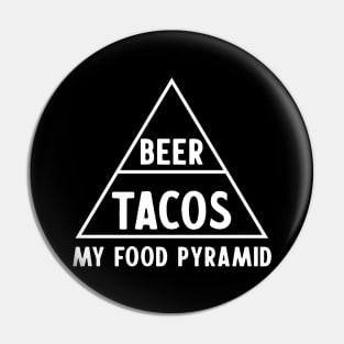 Food Pyramid beer tacos Pin