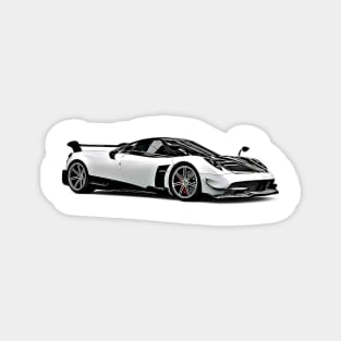 Pagani Huayra Supercar Racing Cartoon Magnet