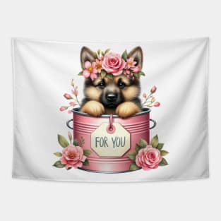 Valentine German Shepherd Dog For You Tapestry