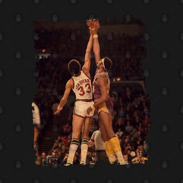 Wilt Chamberlain vs Kareem Abdul Jabbar, The Battle of The NBA Gods by Omeshshopart