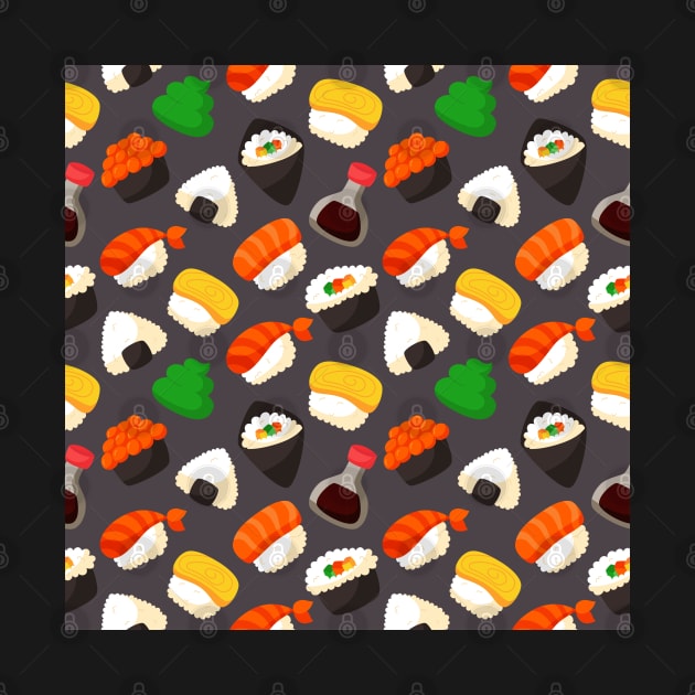 sushi pattern japanese food by Oonamin