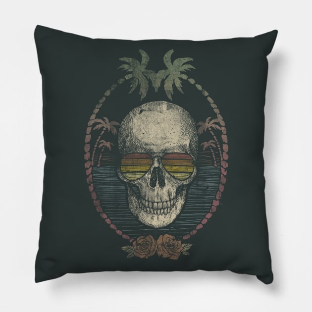 Palm Skull Pillow by mikekoubou