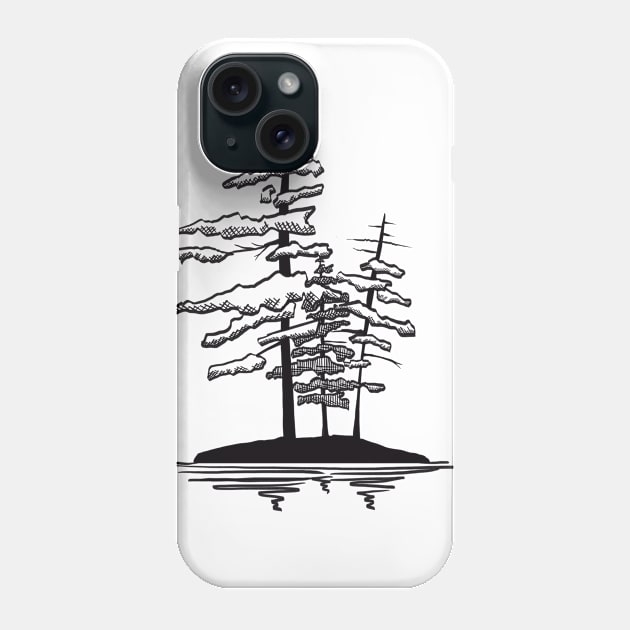 Canadian island time Phone Case by Kirsty Topps