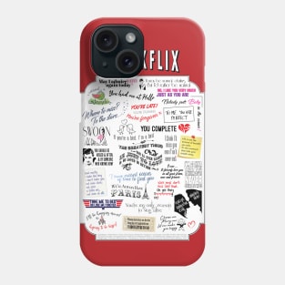 Chick Flicks Rom Com Quotes Phone Case