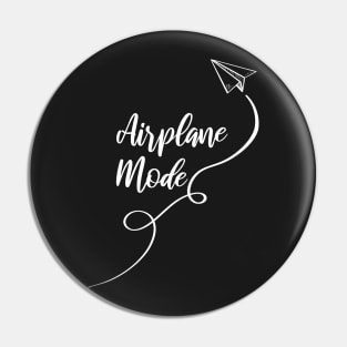 Airplane mode illustration white Pin