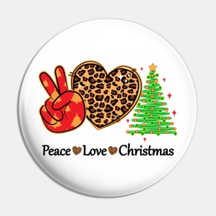 Peace Love Christmas Pin