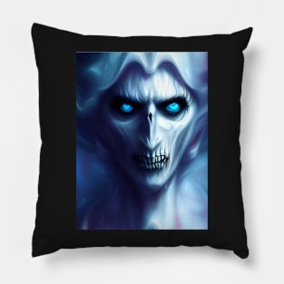 SPOOKY BLUE EYED PURPLE TINGED HALLOWEEN VAMPIRESS Pillow