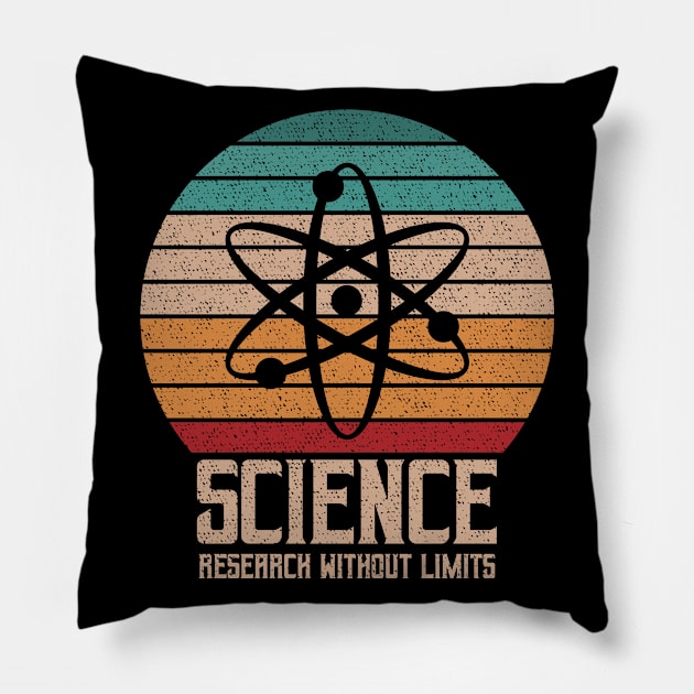 Science research without limits vintage Pillow by Mako Design 