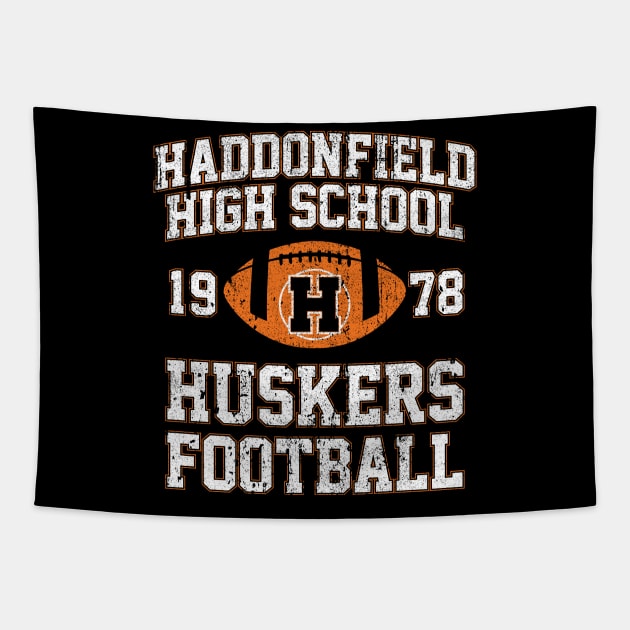 Haddonfield High School Huskers Football Tapestry by huckblade