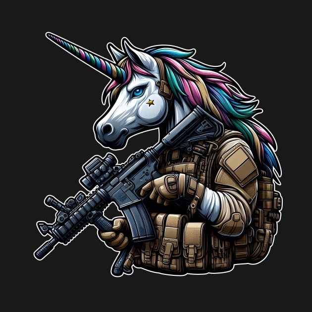 Tactical Unicorn - Star by WolfeTEES