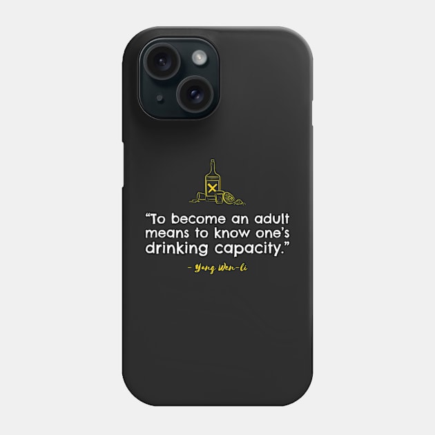 Yang Wenli's Drinking Joke Phone Case by RareLoot19