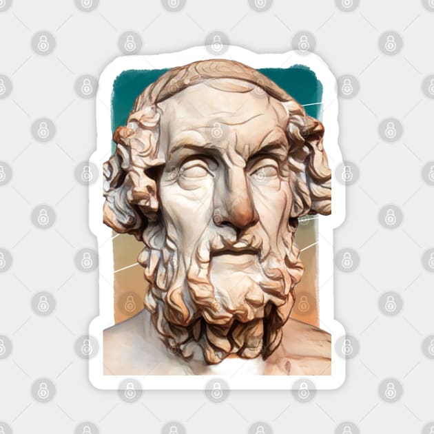 Greek Poet Homer illustration Magnet by Litstoy 