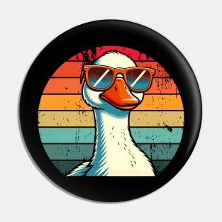 Silly Goose in Sunglasses Pun Meme Pool Funny Goose Pin