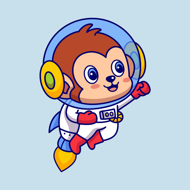 Flying Monkey Astronaut by yellowline