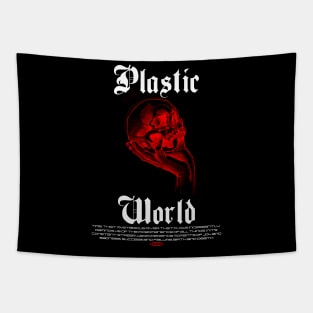 PLASTIC WORLD RED Tapestry